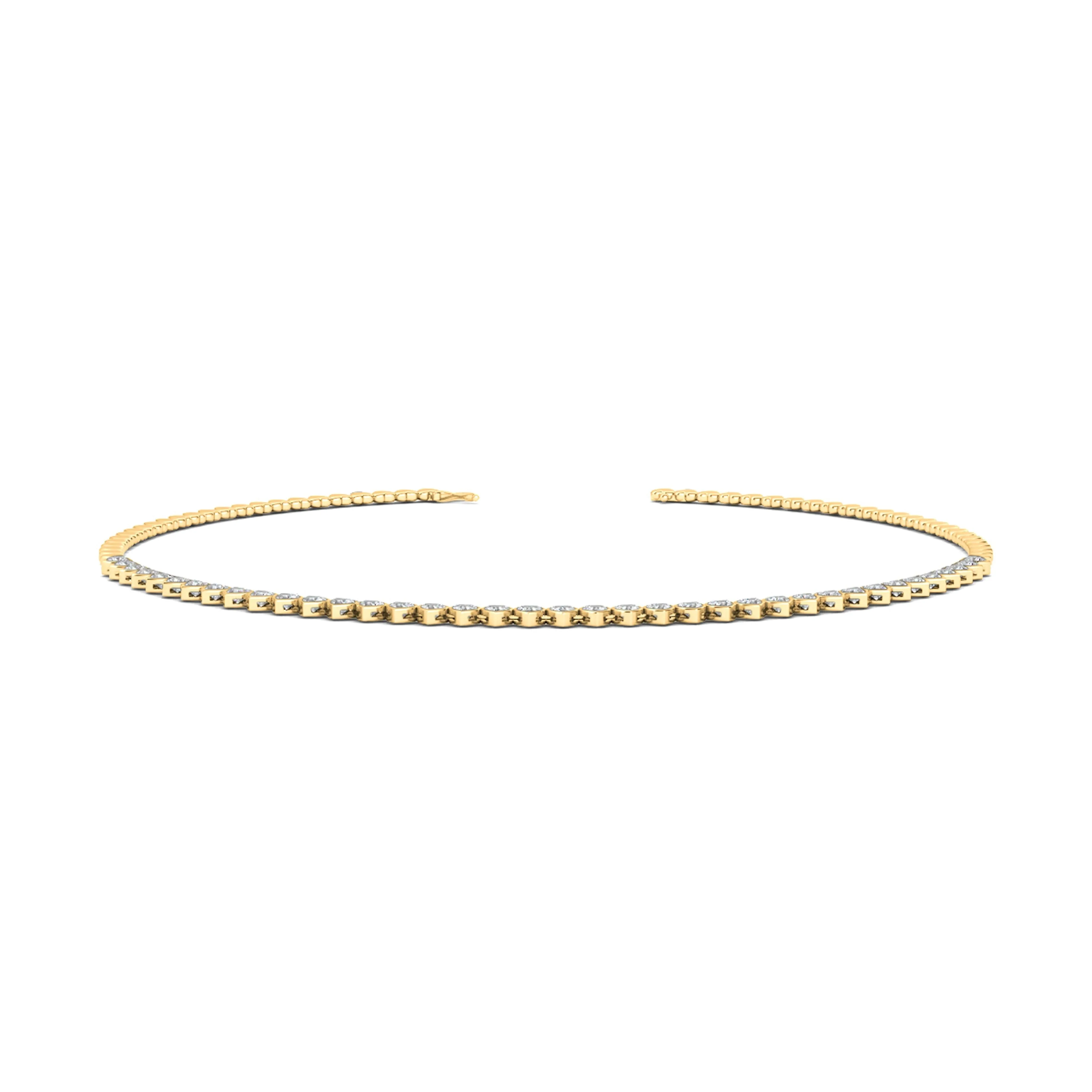Bezeled Heart Diamond Choker