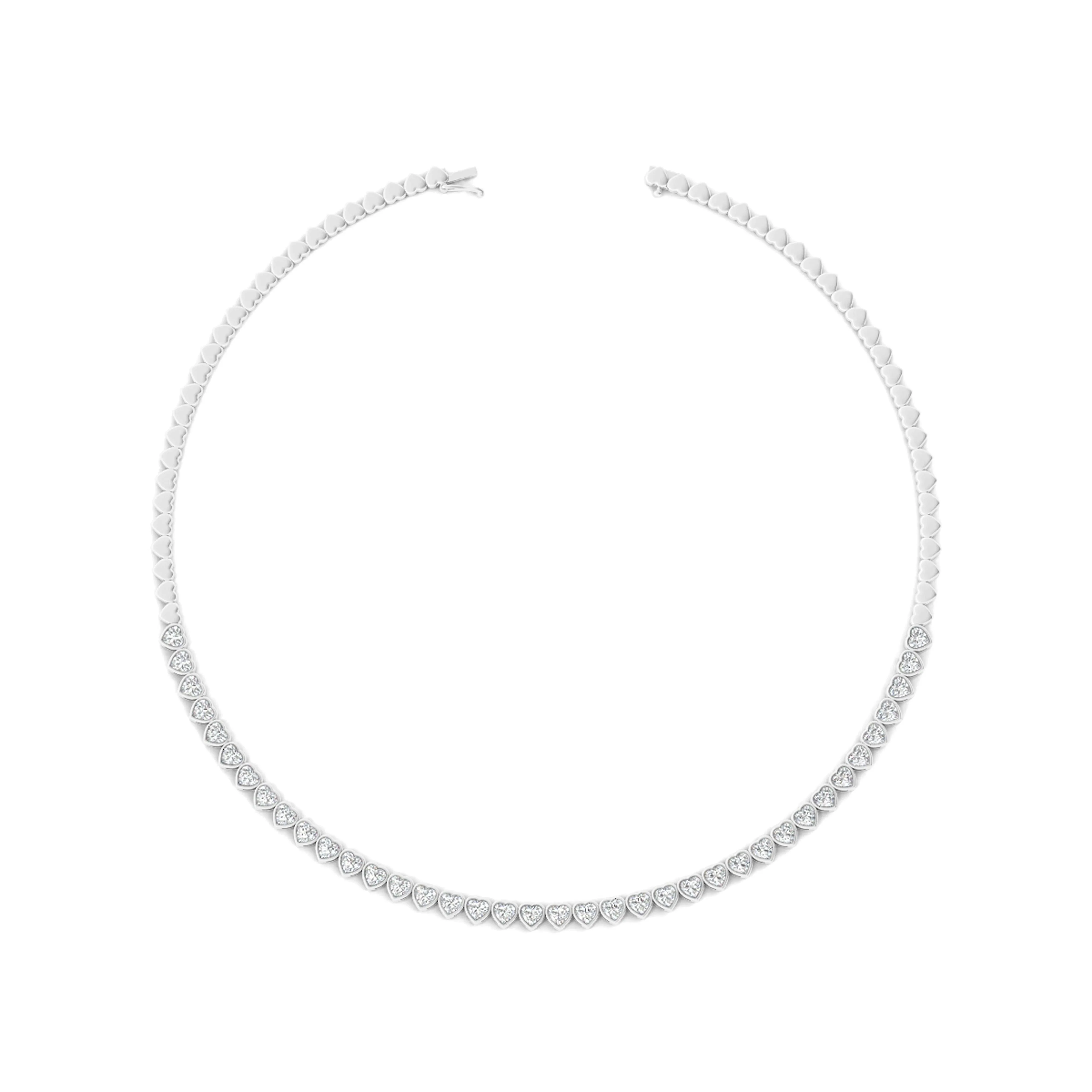 Bezeled Heart Diamond Choker