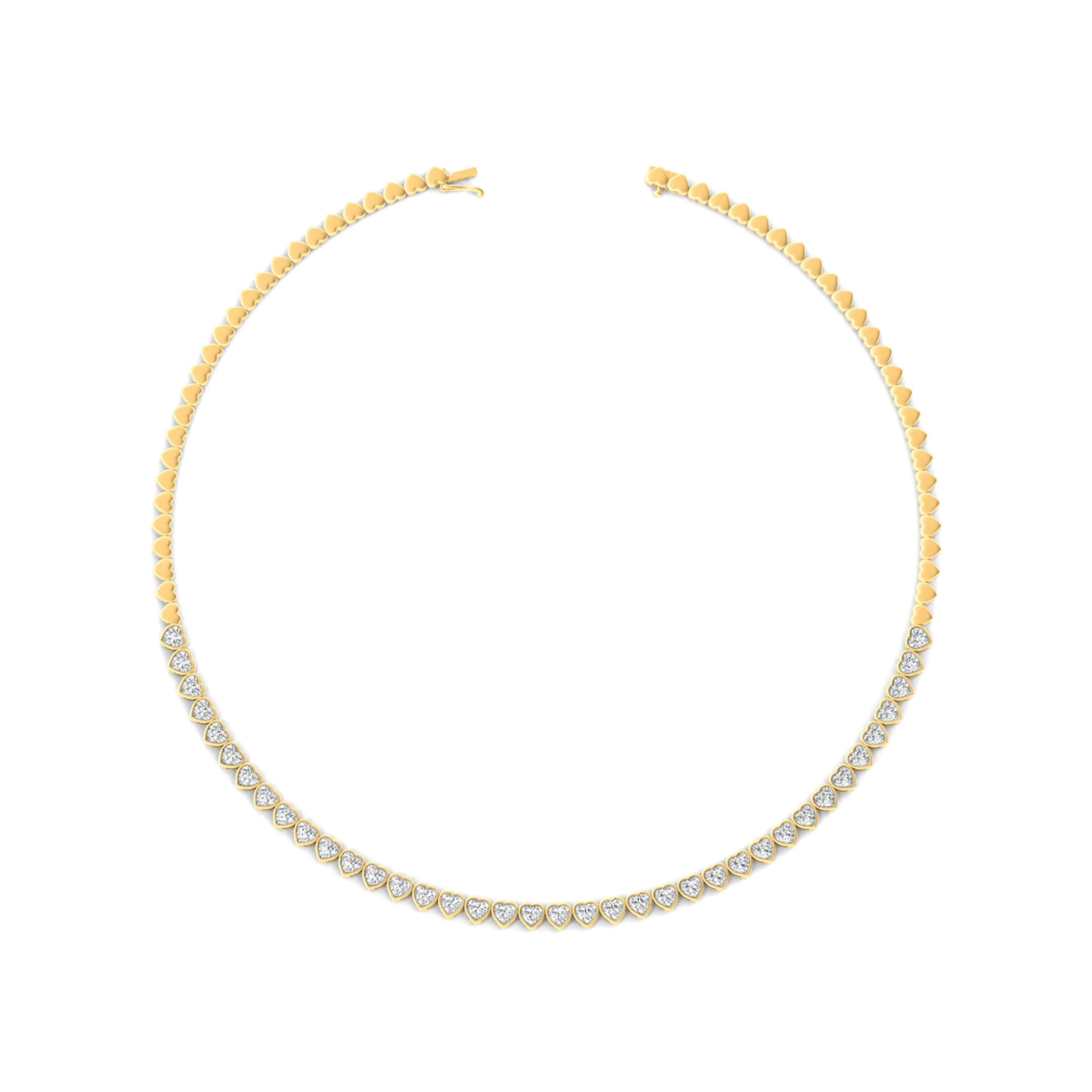 Bezeled Heart Diamond Choker