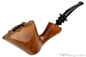 Bjarne Hand Carved Bent Freehand with Plateaux Estate Pipe