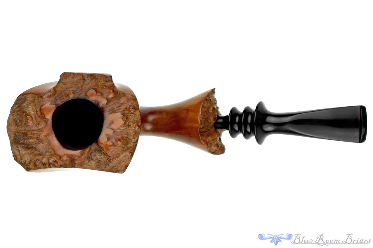 Bjarne Hand Carved Bent Freehand with Plateaux Estate Pipe