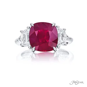 Burma Ruby and Diamond Ring
