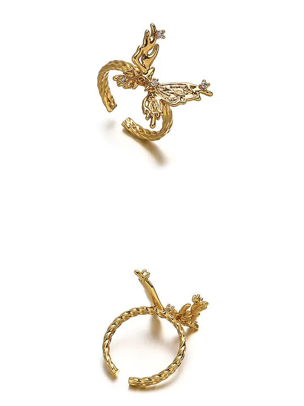 Butterfly Decor Cuff Ring