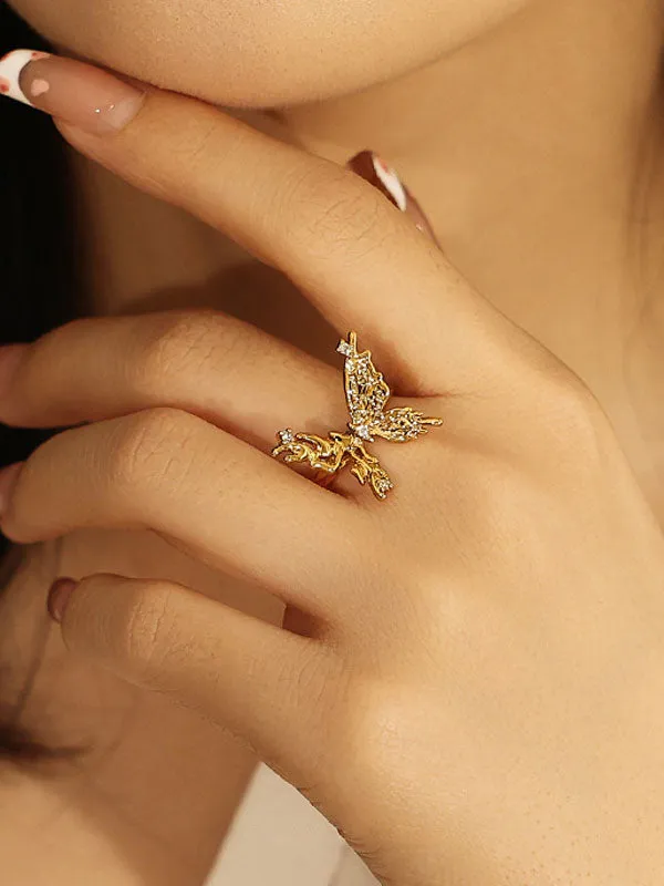 Butterfly Decor Cuff Ring