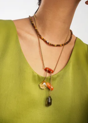 Carnelian, Citrine, and Smoky Quartz
