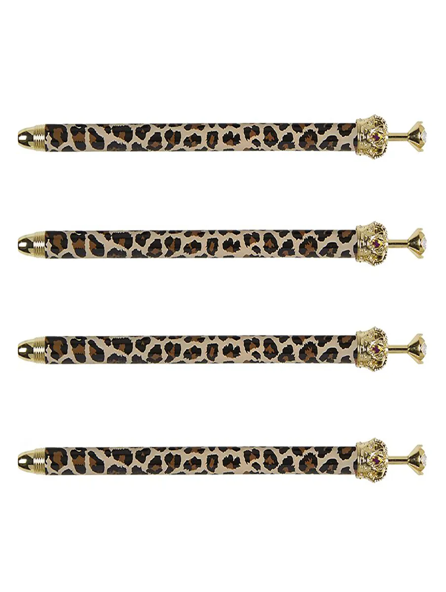 Cheetah Rhinestone Crown Pen