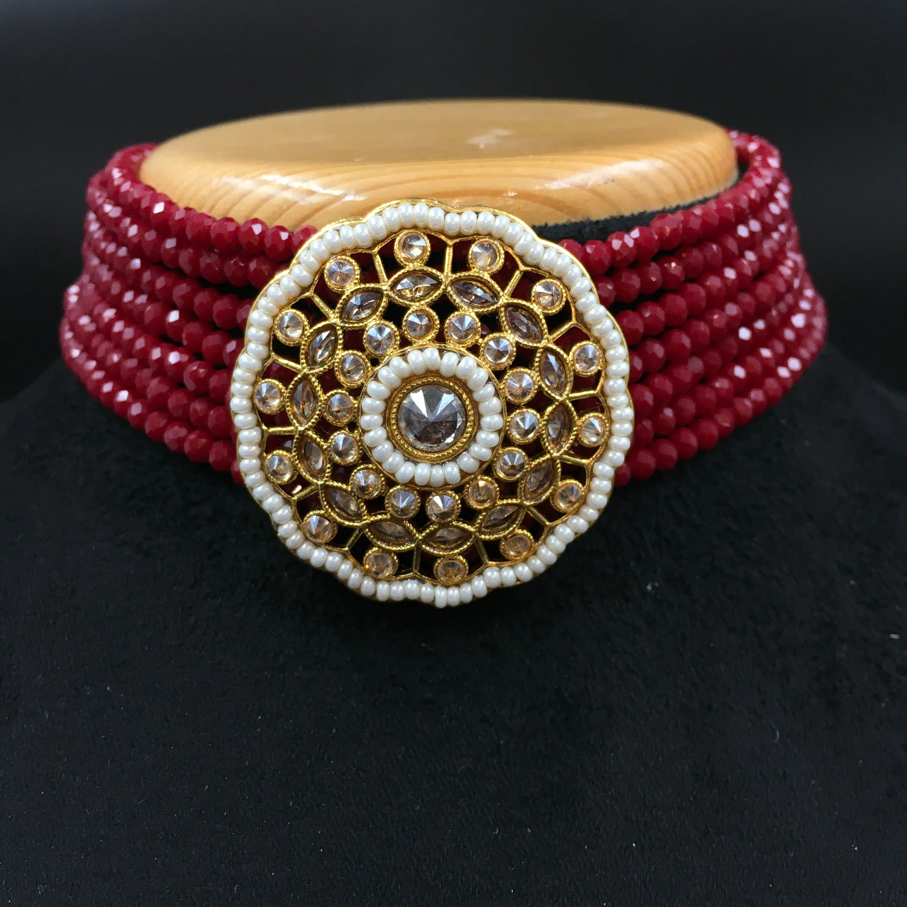 Choker Gold Look Necklace Set 4665-33