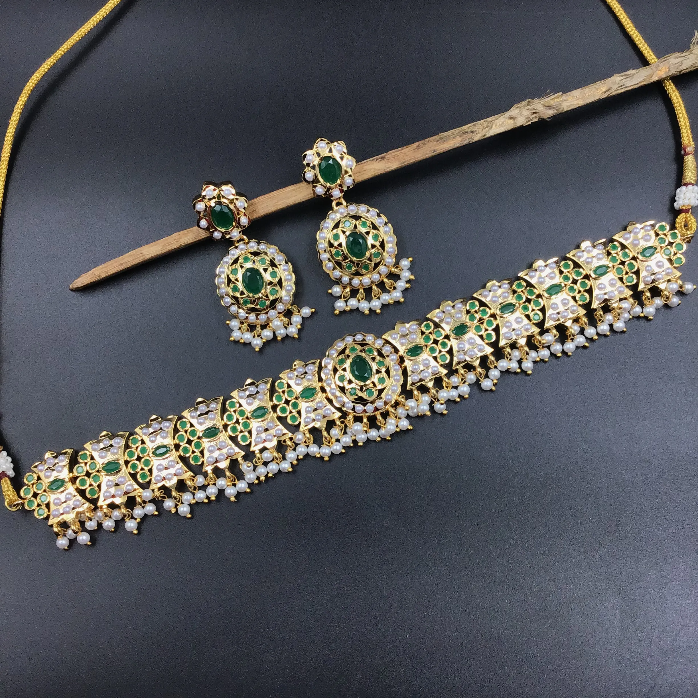 Choker Jadau Necklace Set 5630-65