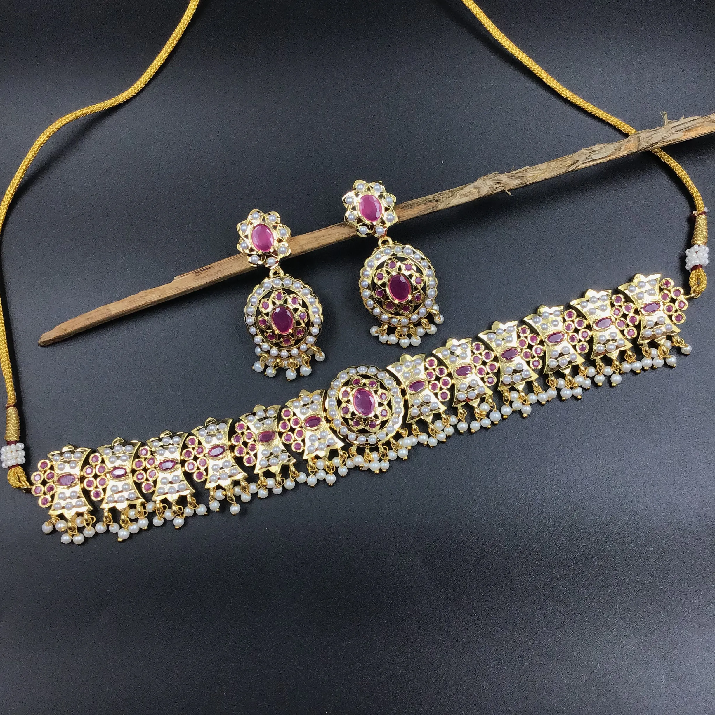 Choker Jadau Necklace Set 5630-65