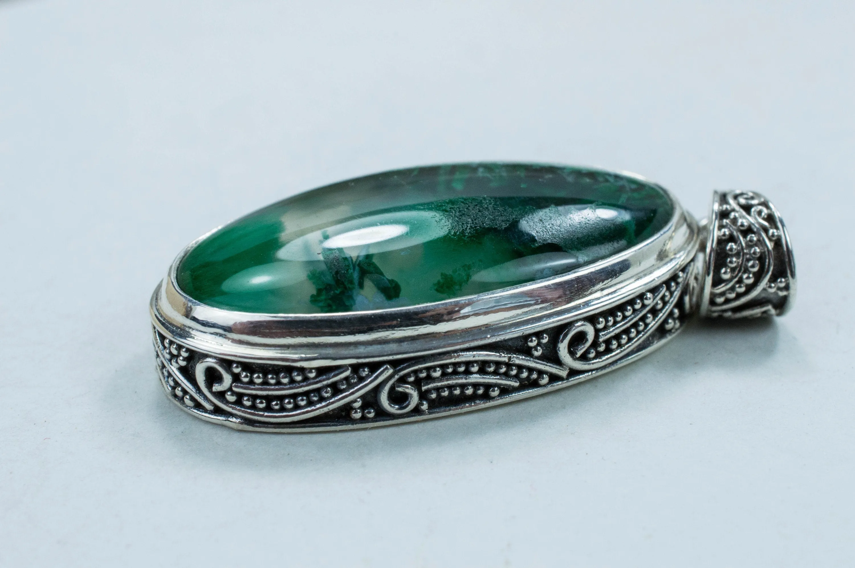 Chrysocolla and Malachite Pendant; Genuine Untreated Australia Chrysocolla