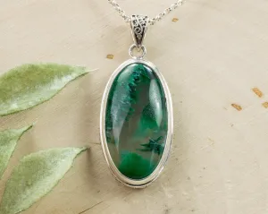 Chrysocolla and Malachite Pendant; Genuine Untreated Australia Chrysocolla
