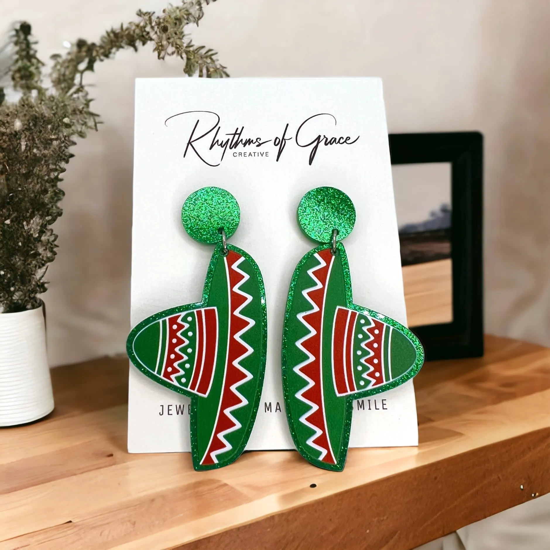 Cinco de Mayo Earrings - Halloween Earrings, Piñata Earrings, Halloween Accessories, Halloween Earrings, Birthday Piñata, Sombrero Earrings, Mexican Earrings