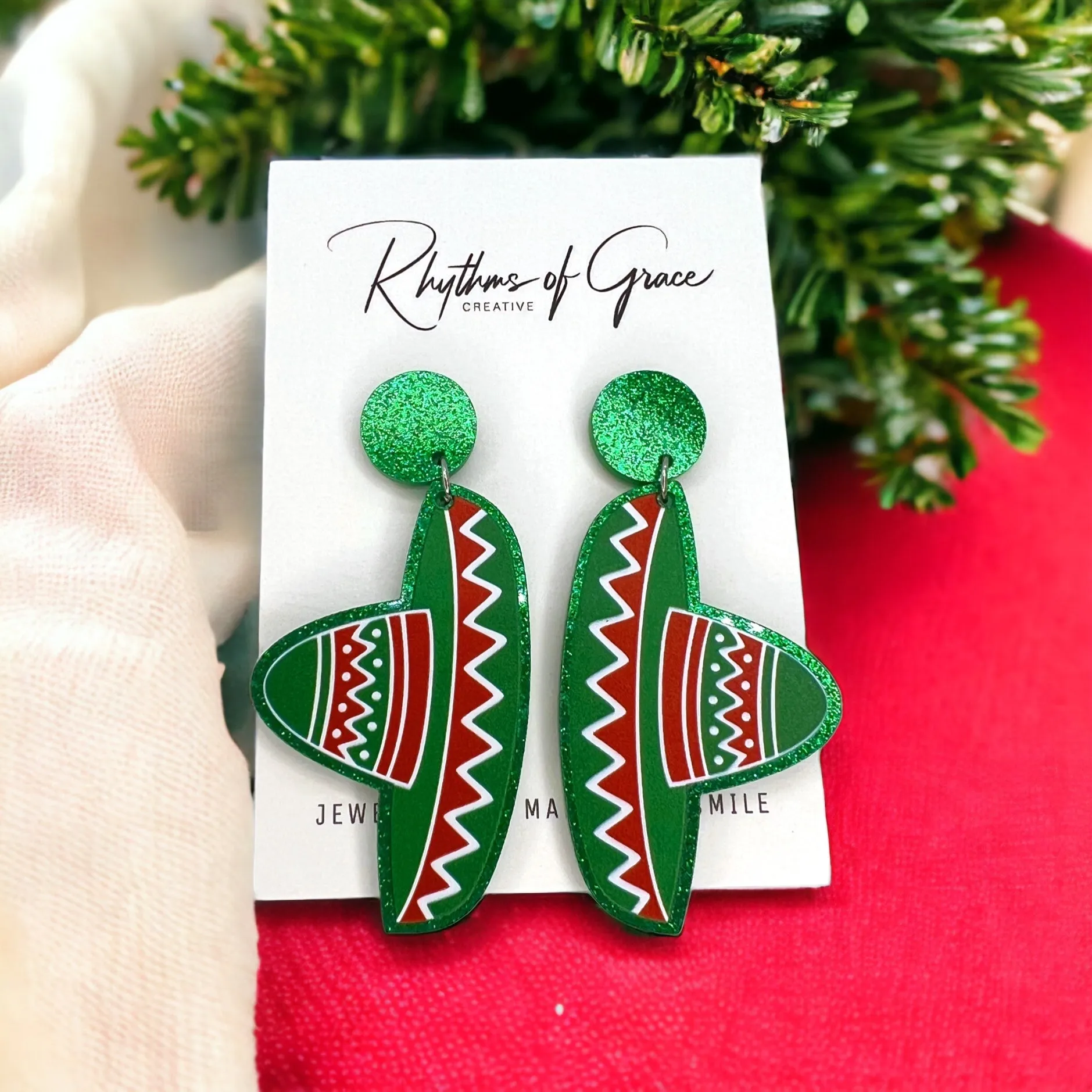Cinco de Mayo Earrings - Halloween Earrings, Piñata Earrings, Halloween Accessories, Halloween Earrings, Birthday Piñata, Sombrero Earrings, Mexican Earrings