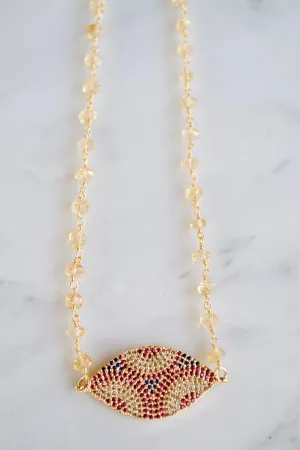 Citrine Eye Choker