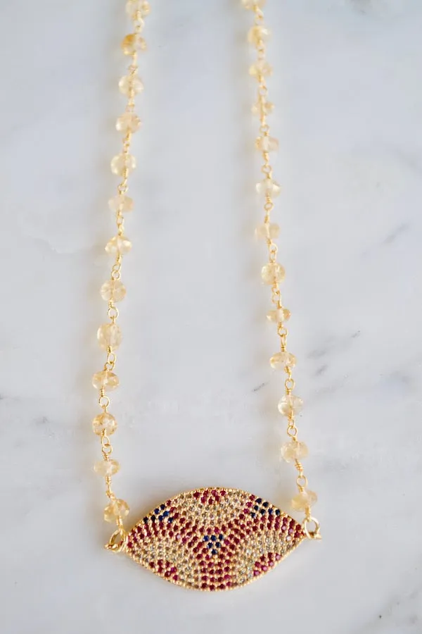 Citrine Eye Choker