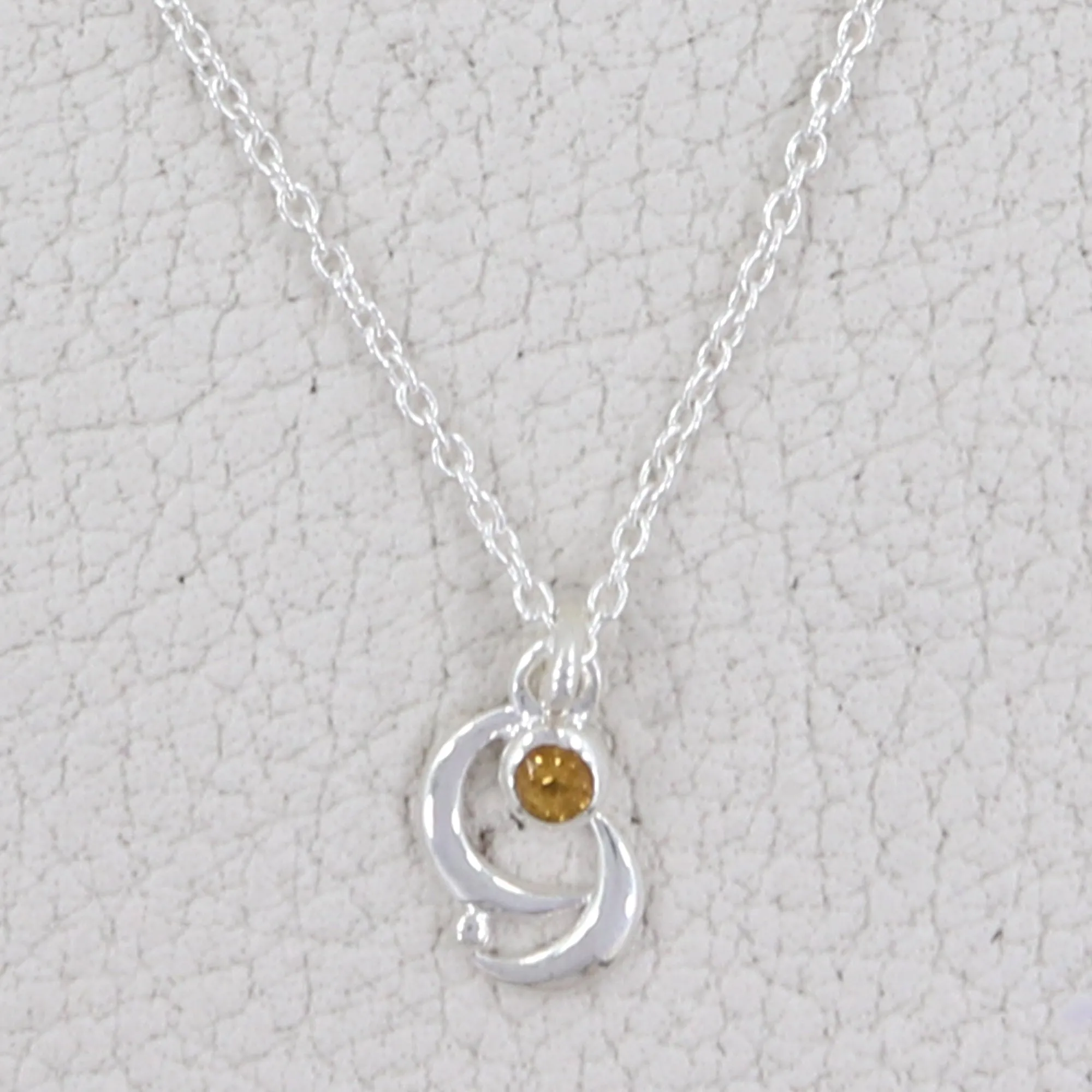 Citrine Gemstone Necklace 925 Silver Handmade Designer Necklace