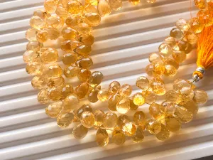 Citrine Micro faceted Drops