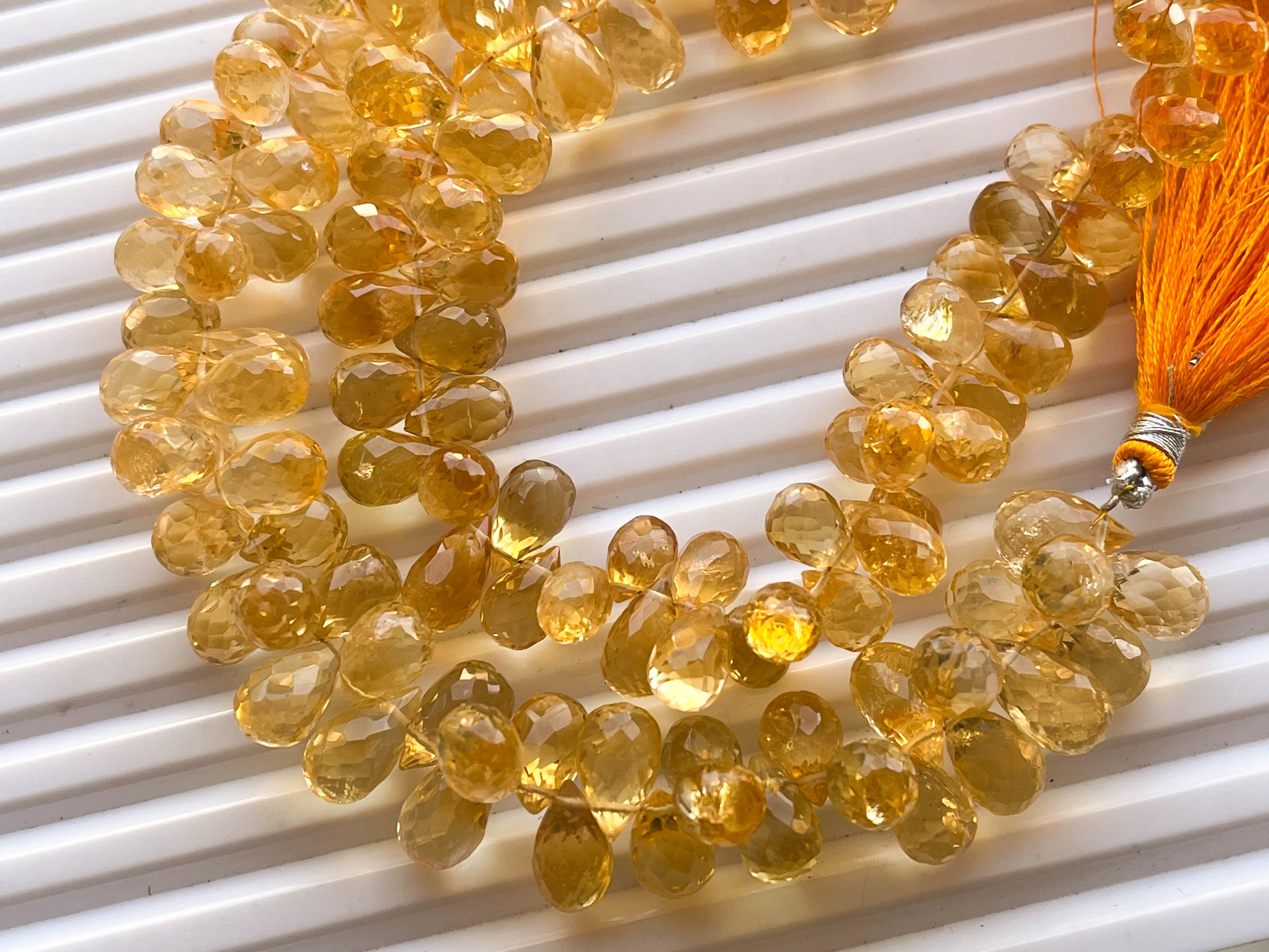 Citrine Micro faceted Drops