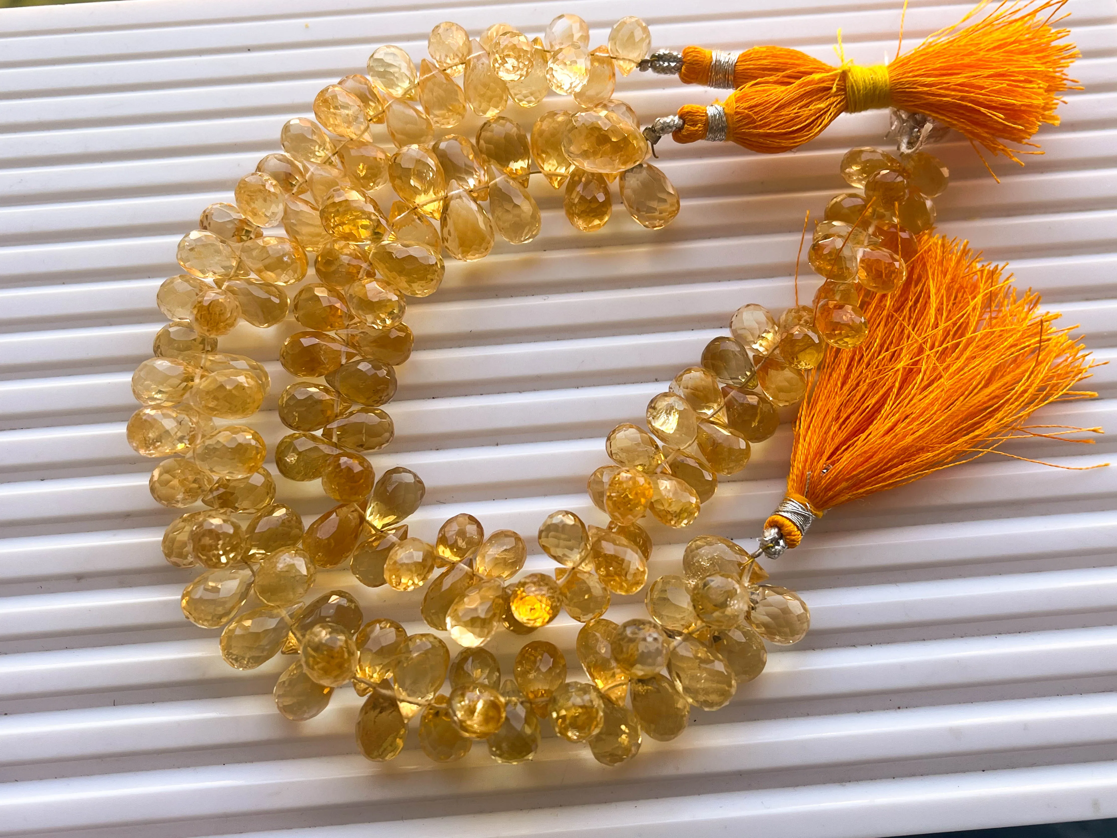 Citrine Micro faceted Drops
