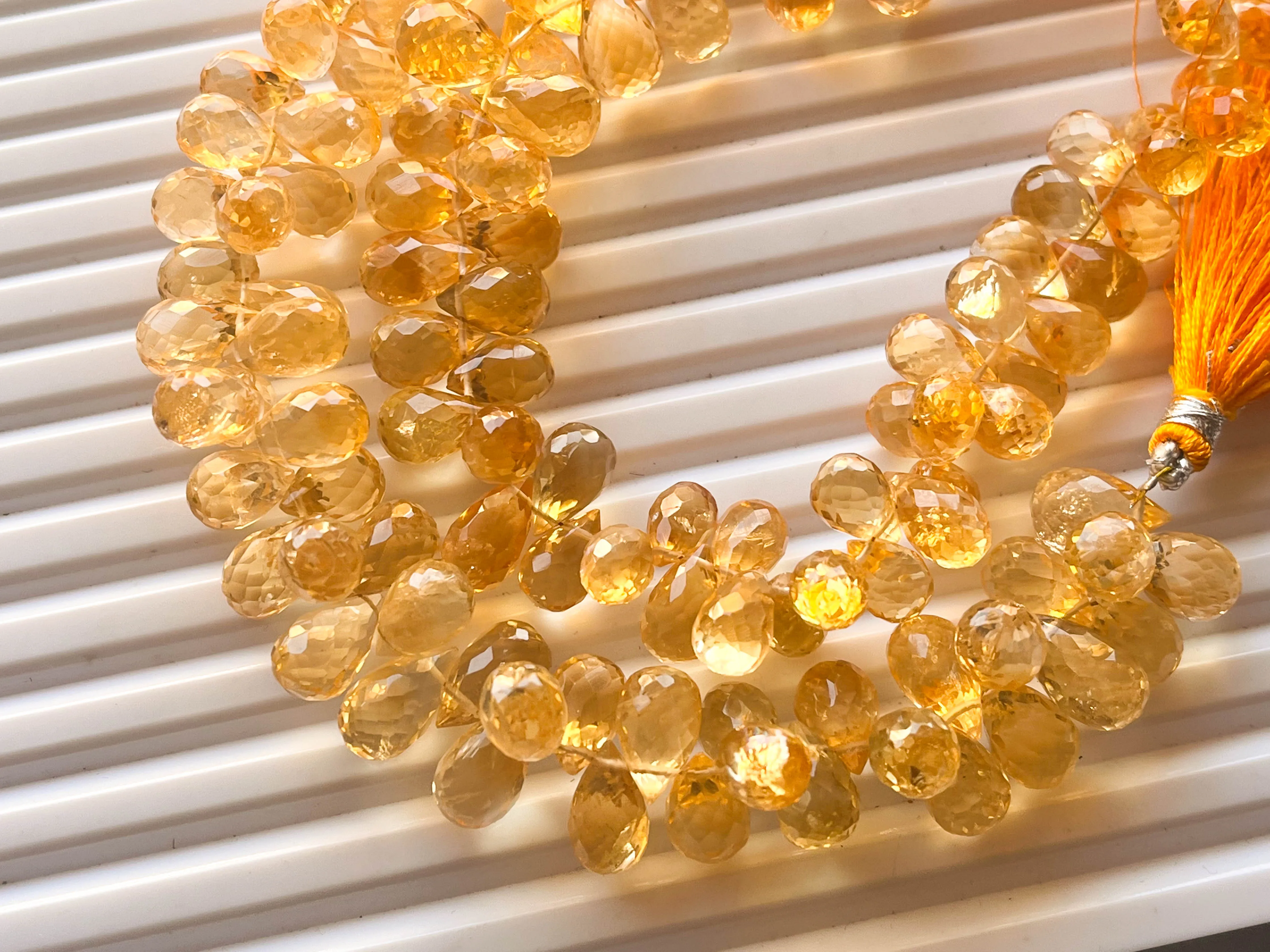Citrine Micro faceted Drops