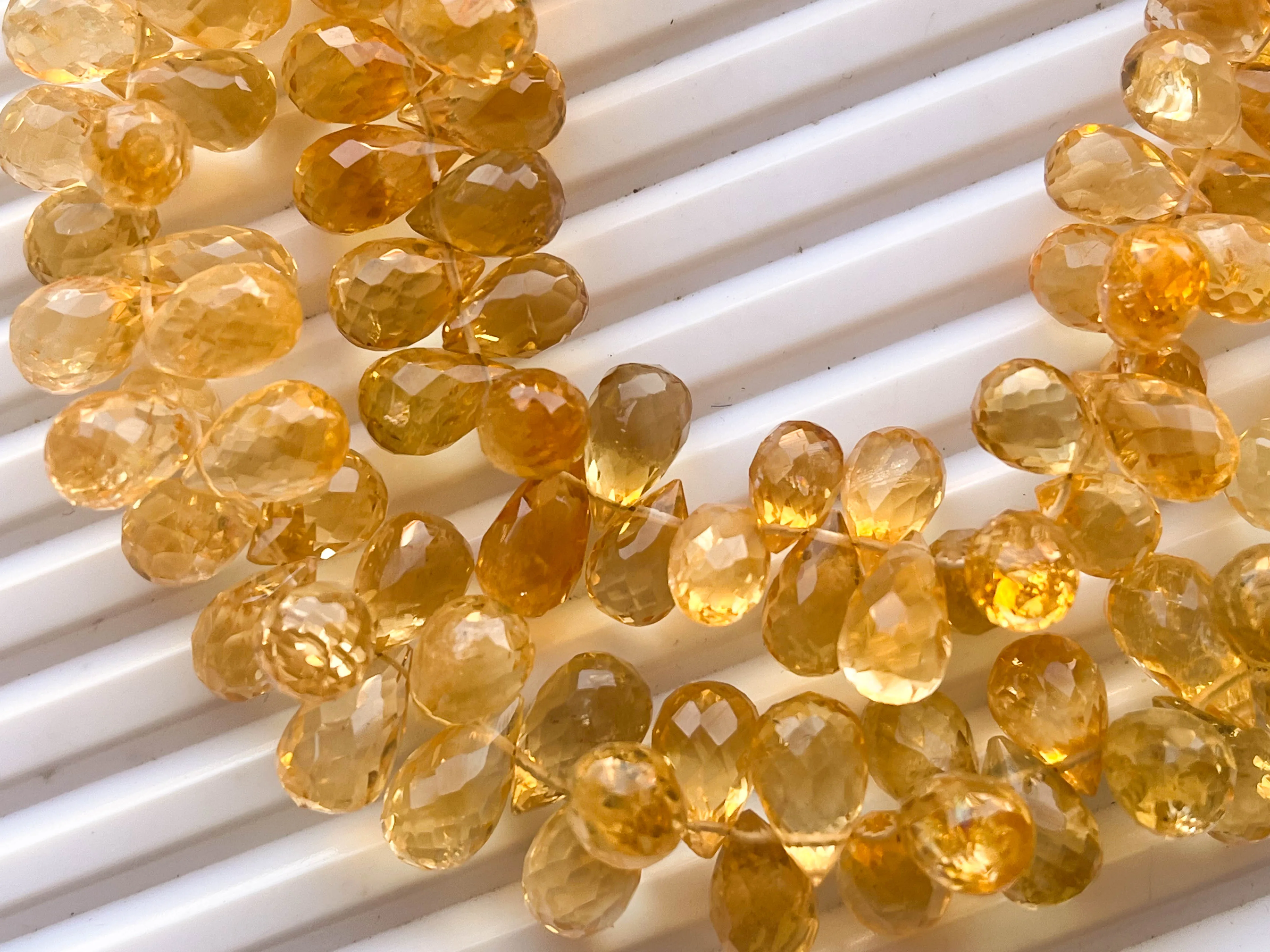 Citrine Micro faceted Drops