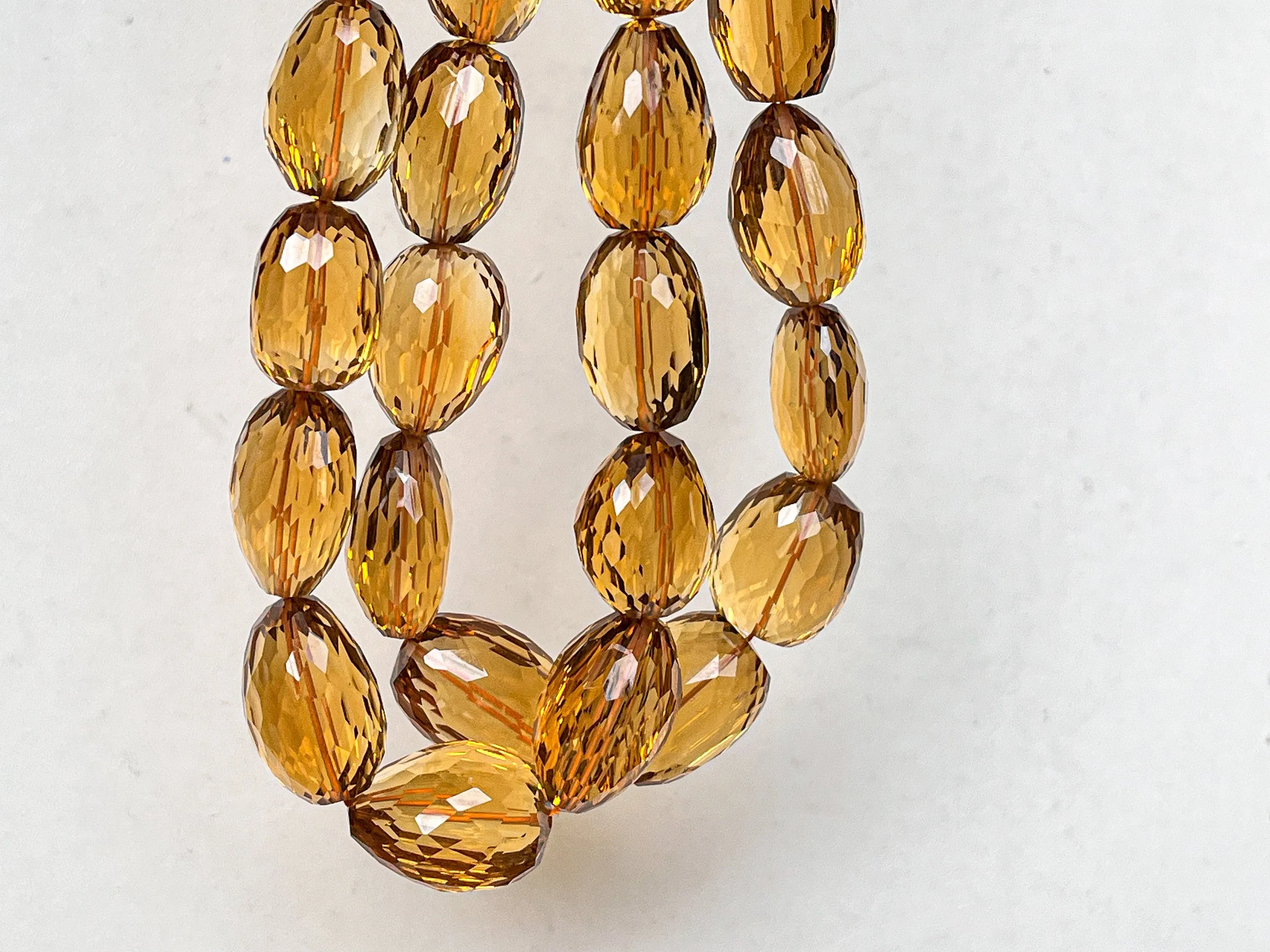 Citrine Quartz Concave cut Tumble Shape Clear Quality Beads