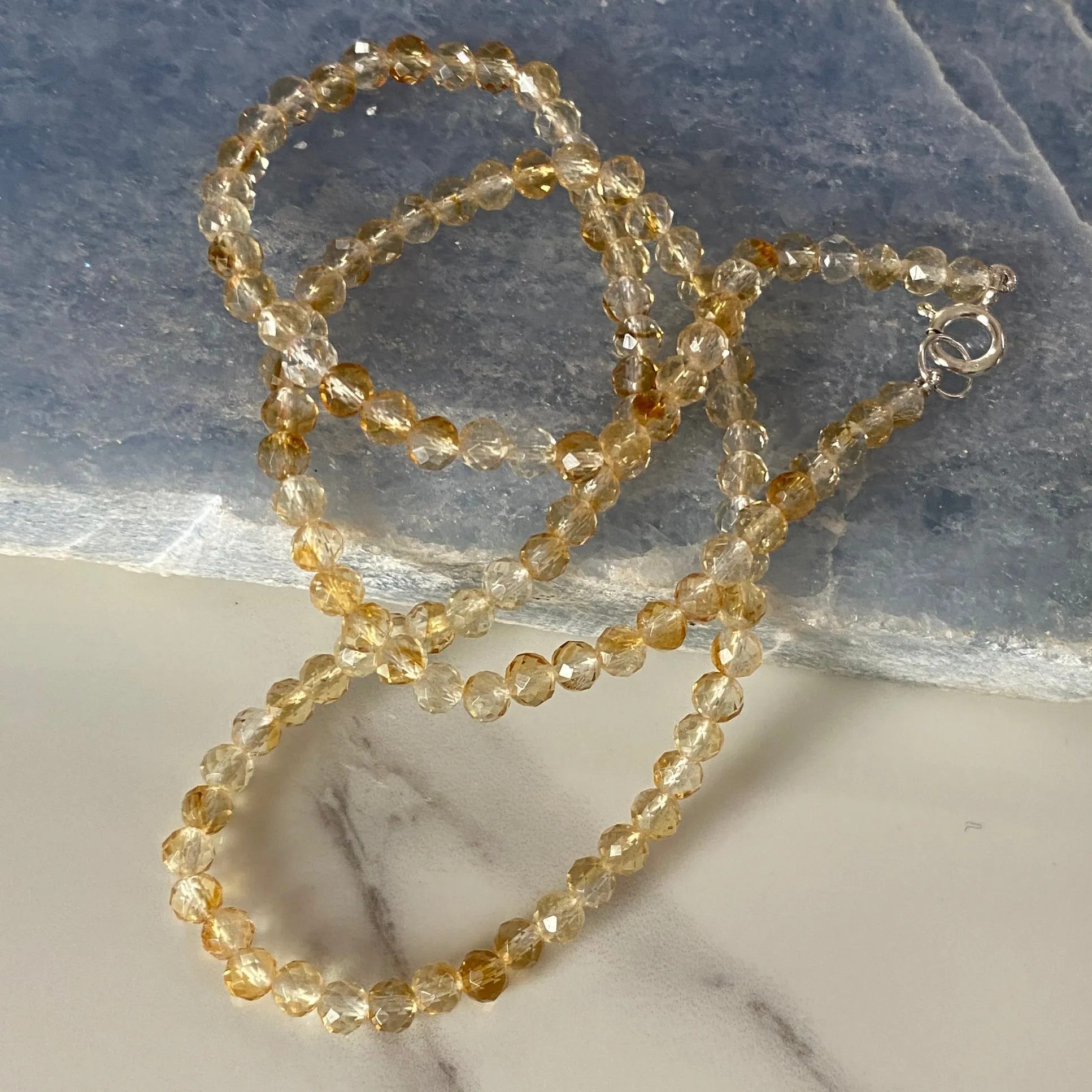 Citrine Sterling Silver Necklace