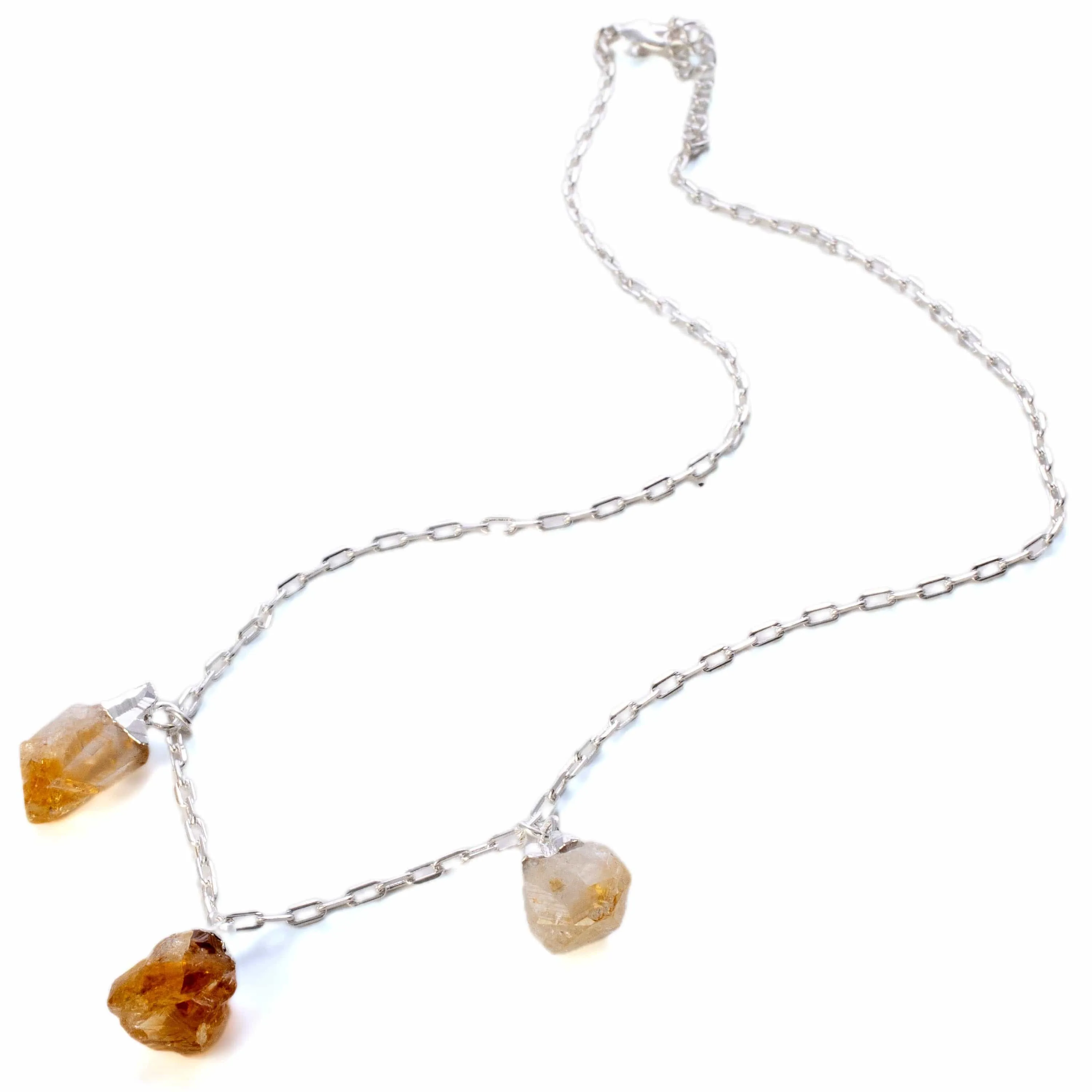 Citrine Triple Point Necklace