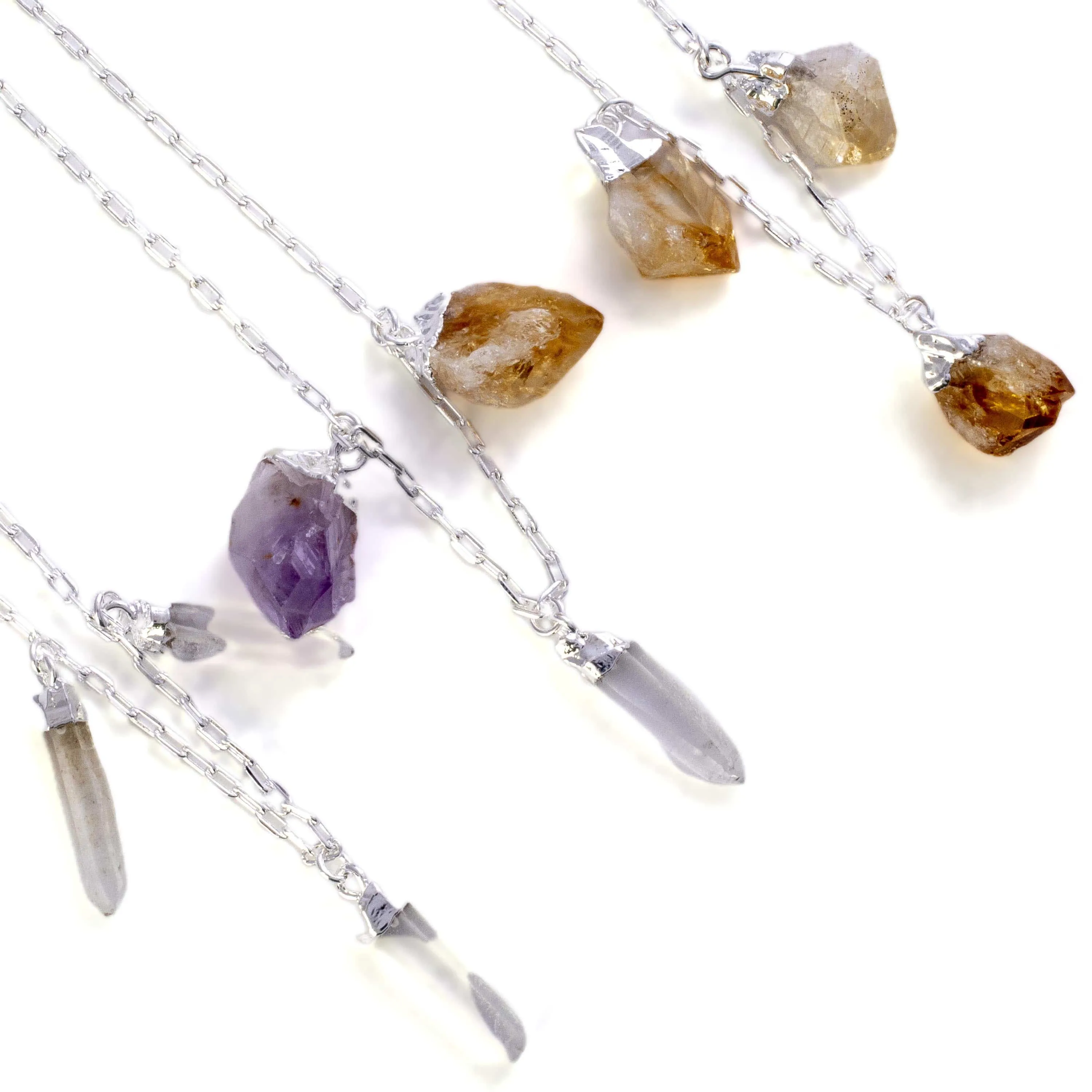 Citrine Triple Point Necklace
