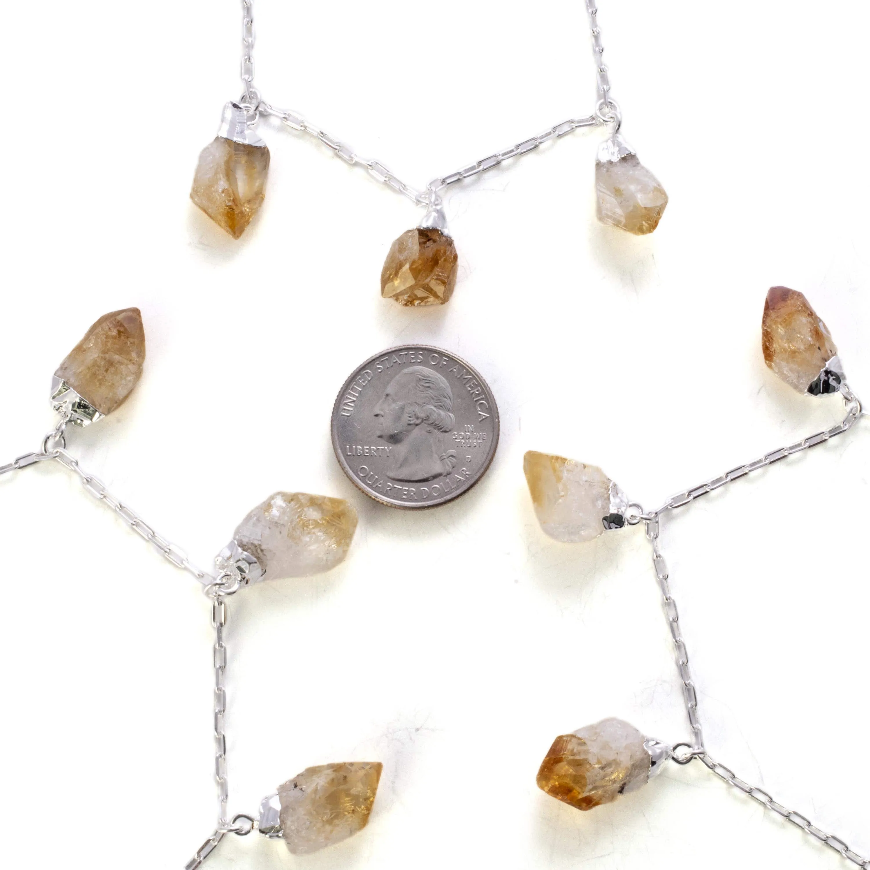 Citrine Triple Point Necklace