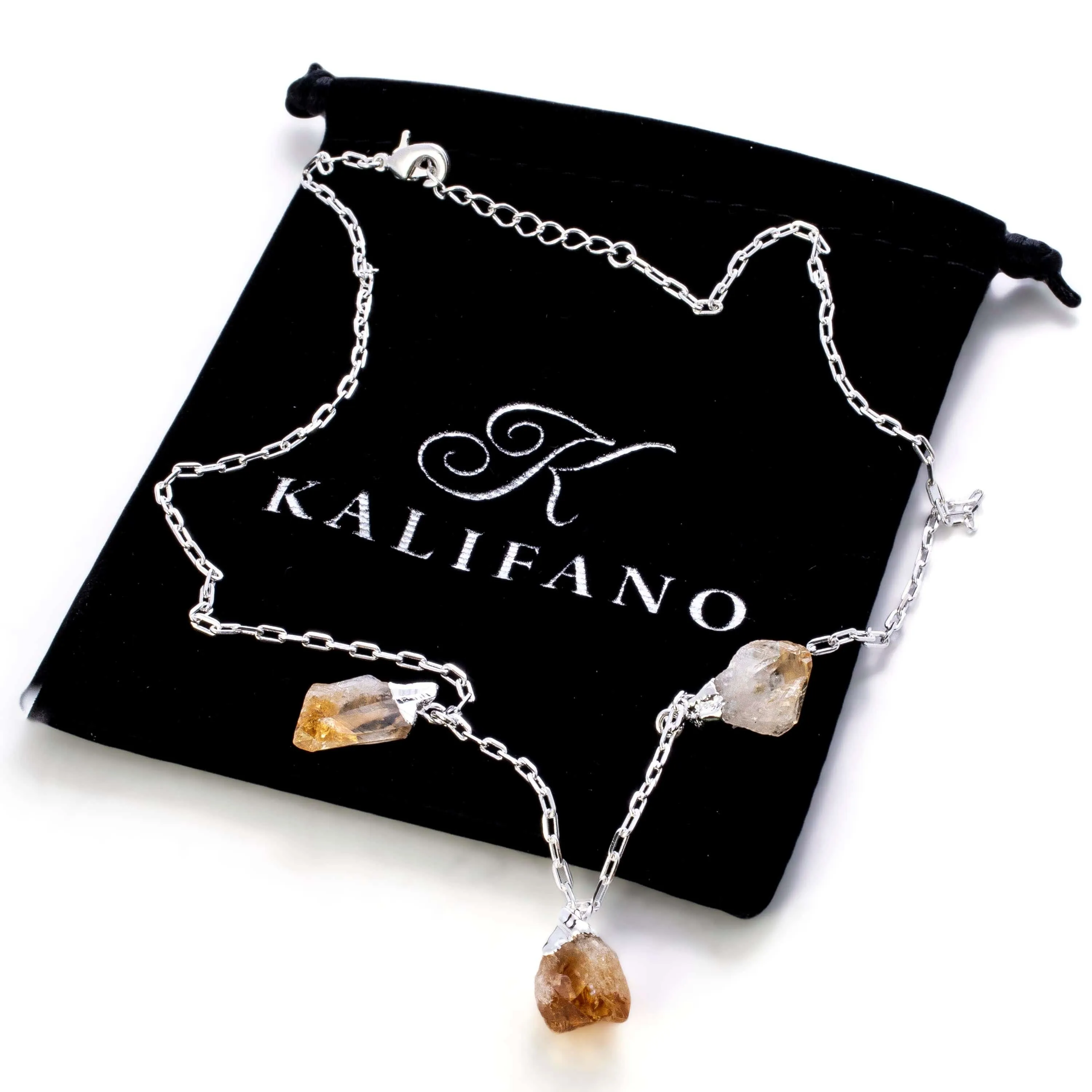 Citrine Triple Point Necklace