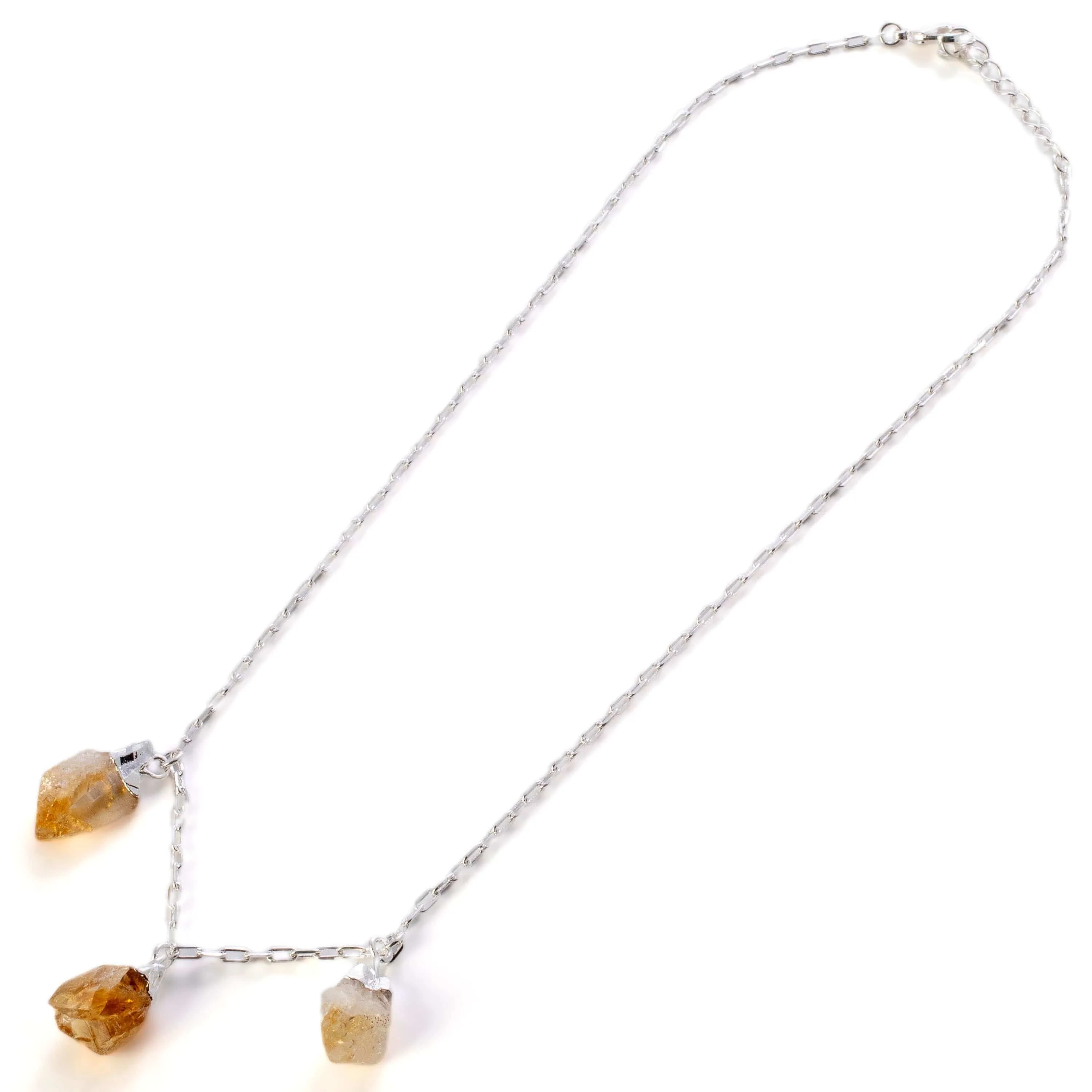 Citrine Triple Point Necklace