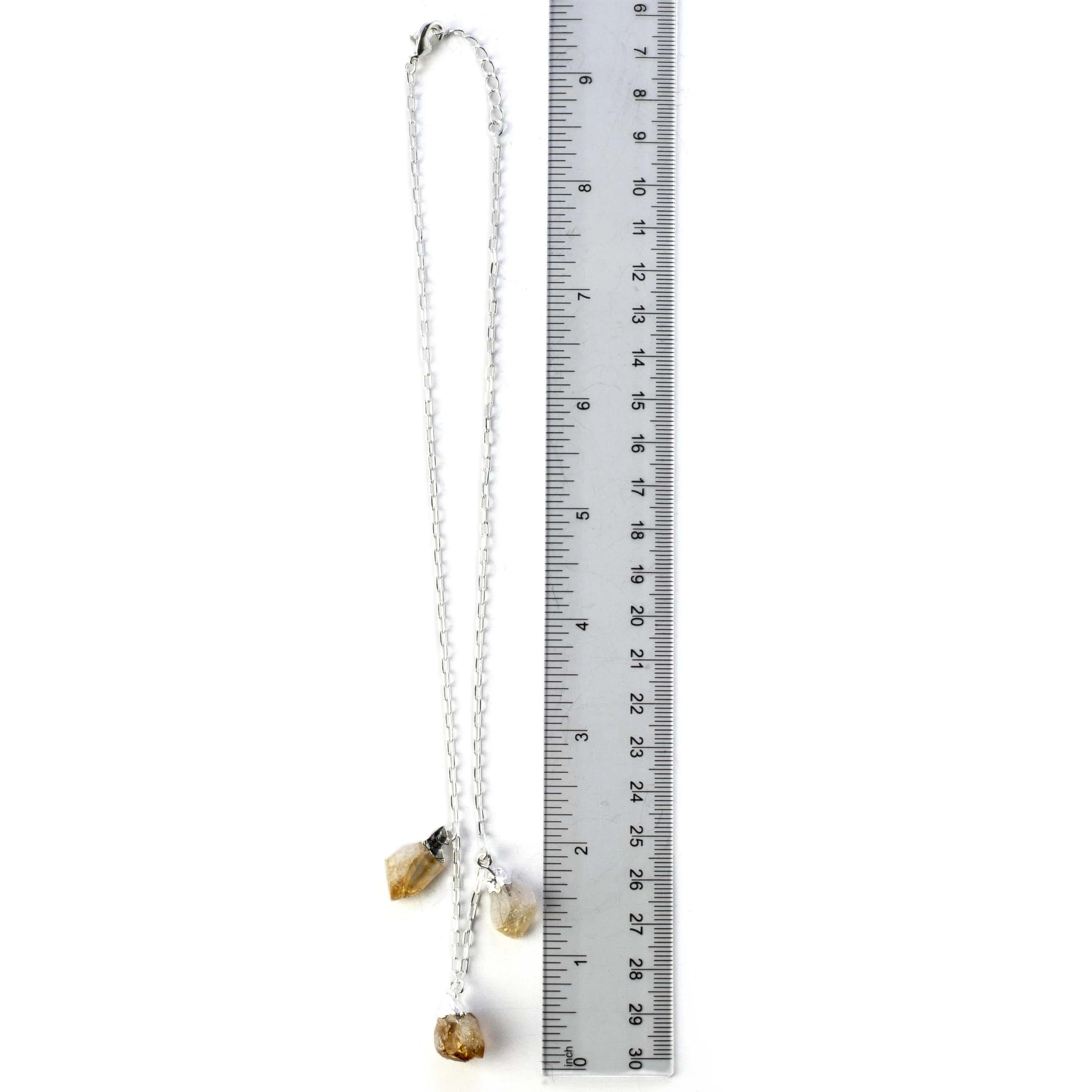 Citrine Triple Point Necklace