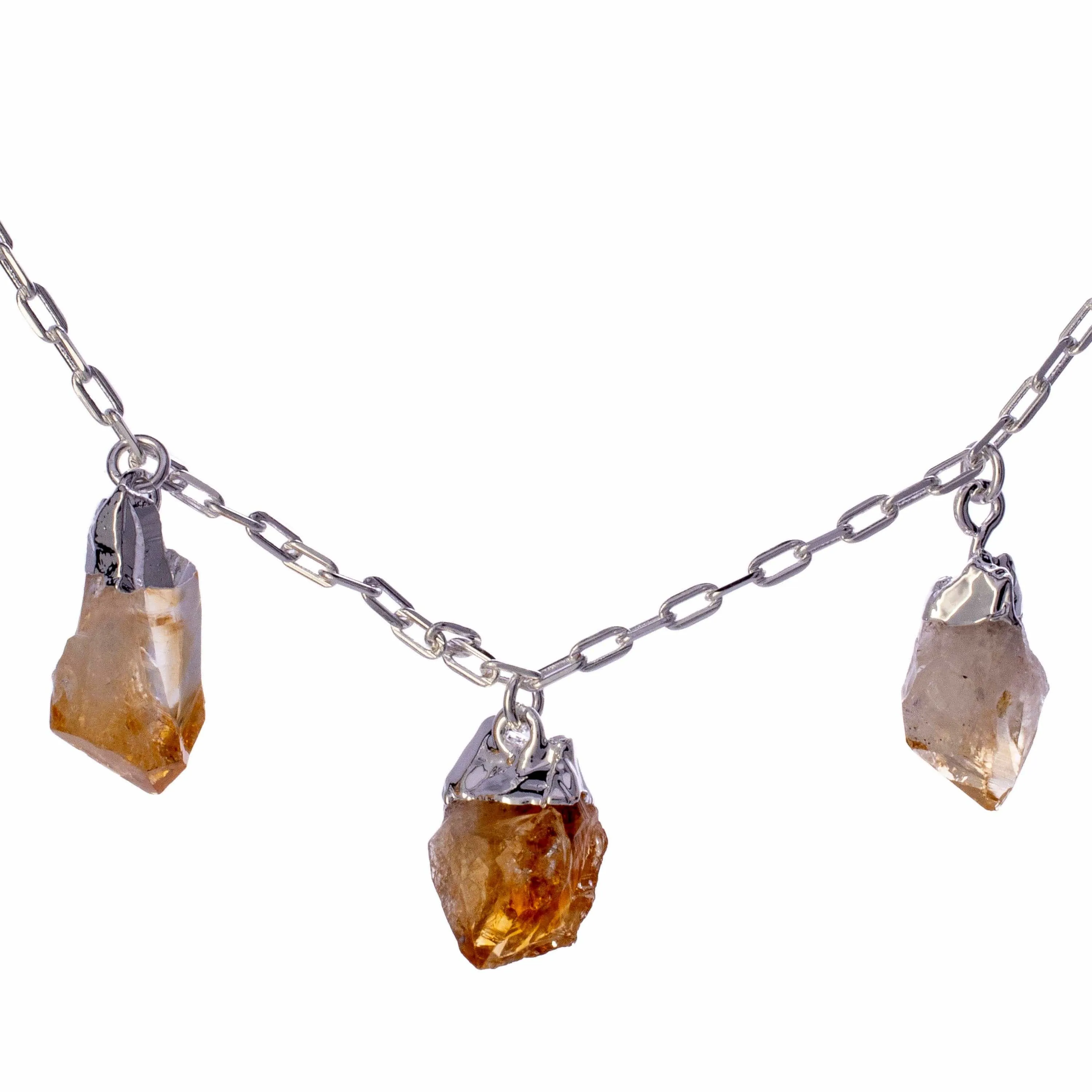 Citrine Triple Point Necklace