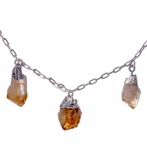 Citrine Triple Point Necklace