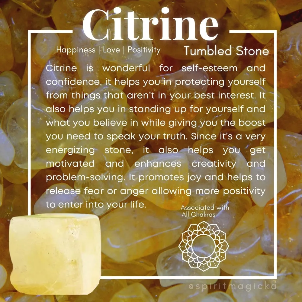 Citrine Tumbled Cube