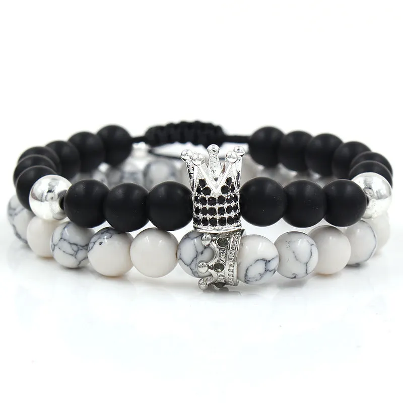 Crown white pine crown bracelet