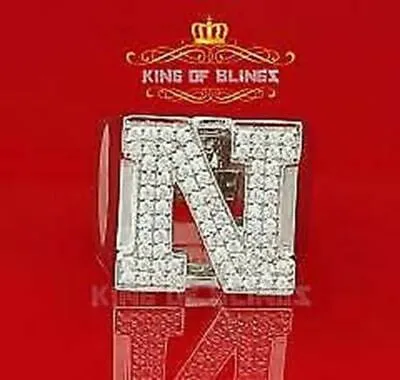 Cubic Zirconia 925 Sterling White Silver Alphabets A to Z Women's Ring Size 8
