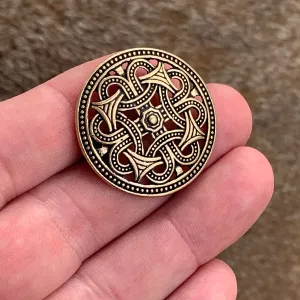 Danish Round Brooch - Bronze