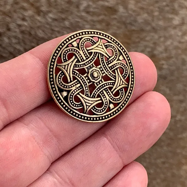 Danish Round Brooch - Bronze