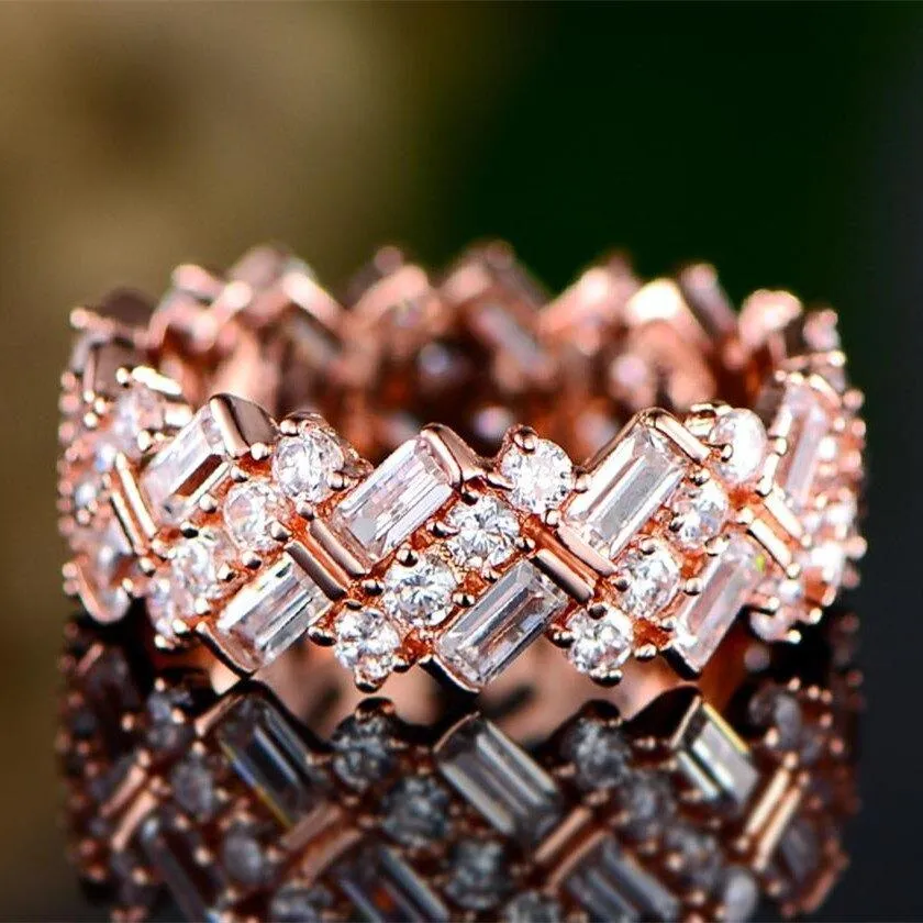 Dazzling Zircon Bejeweled Ring