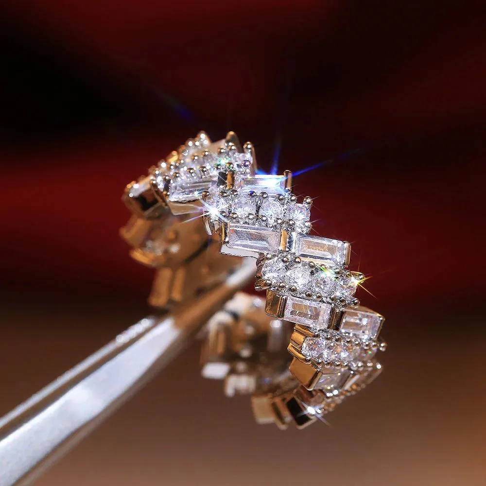 Dazzling Zircon Bejeweled Ring
