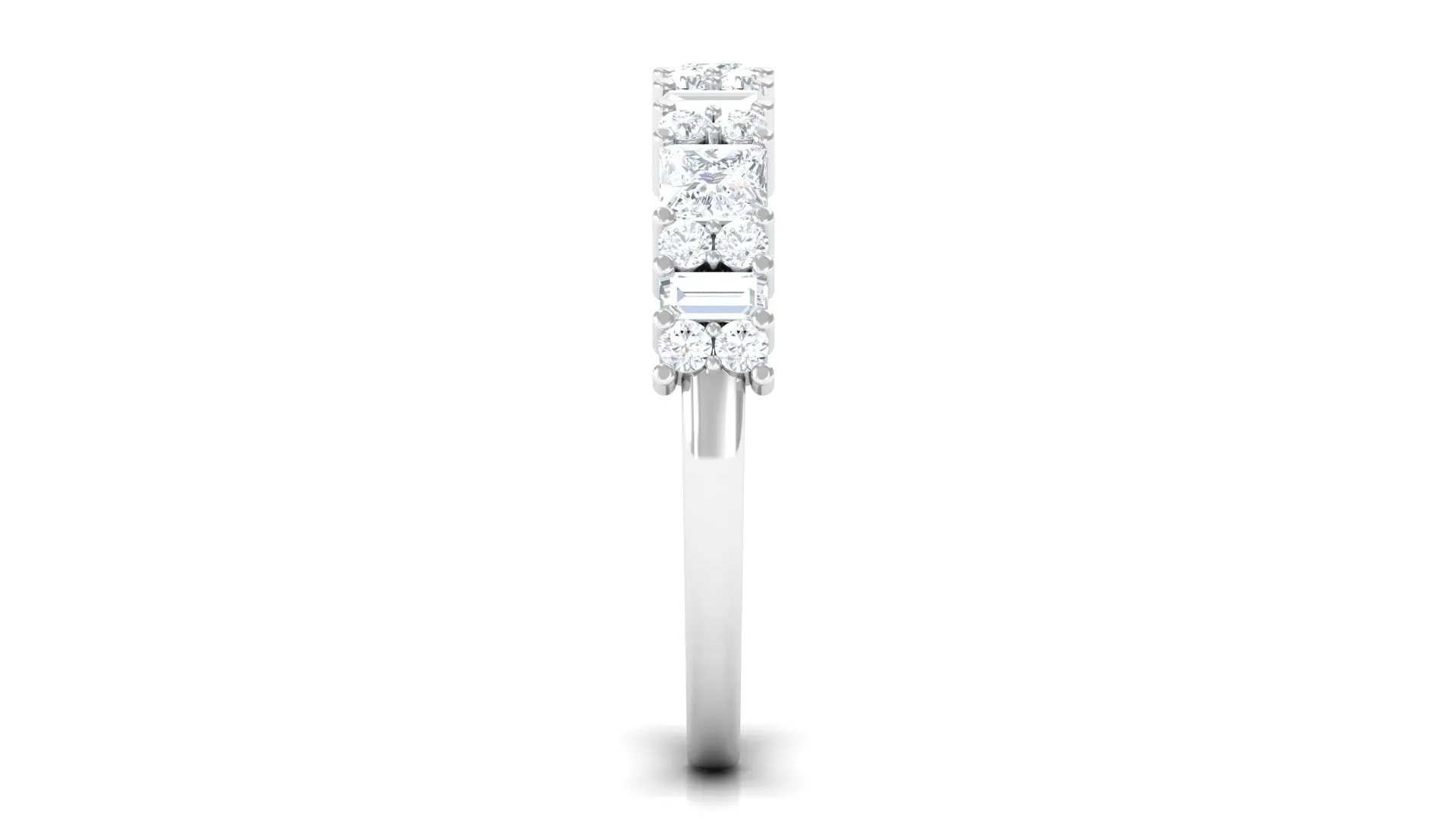 Designer Zircon Half Eternity Band Ring