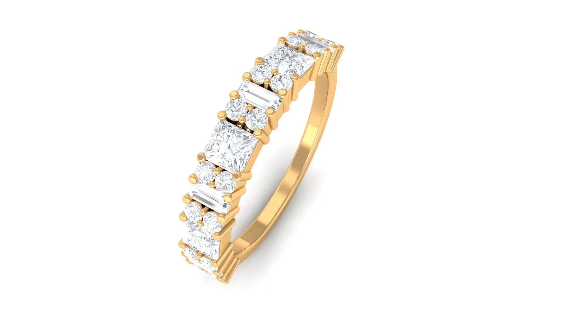 Designer Zircon Half Eternity Band Ring