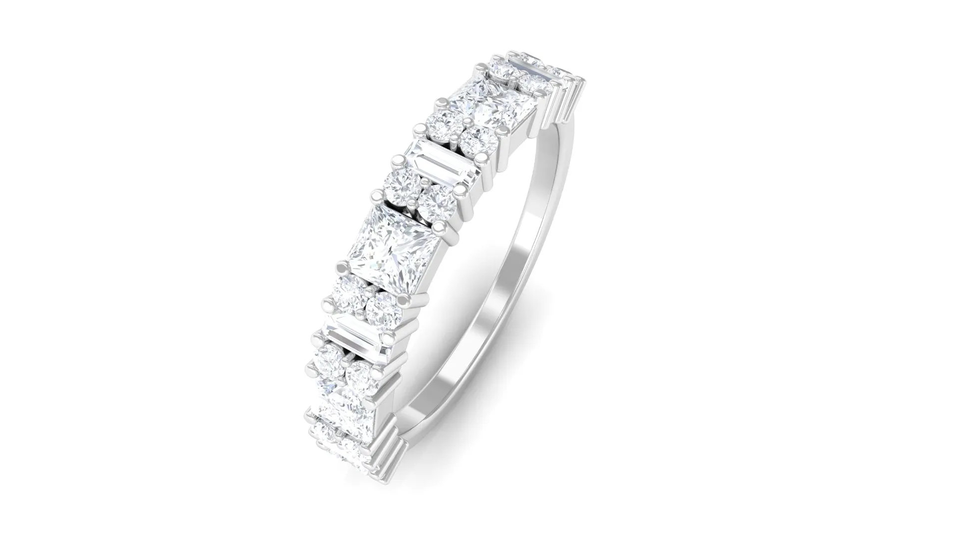 Designer Zircon Half Eternity Band Ring