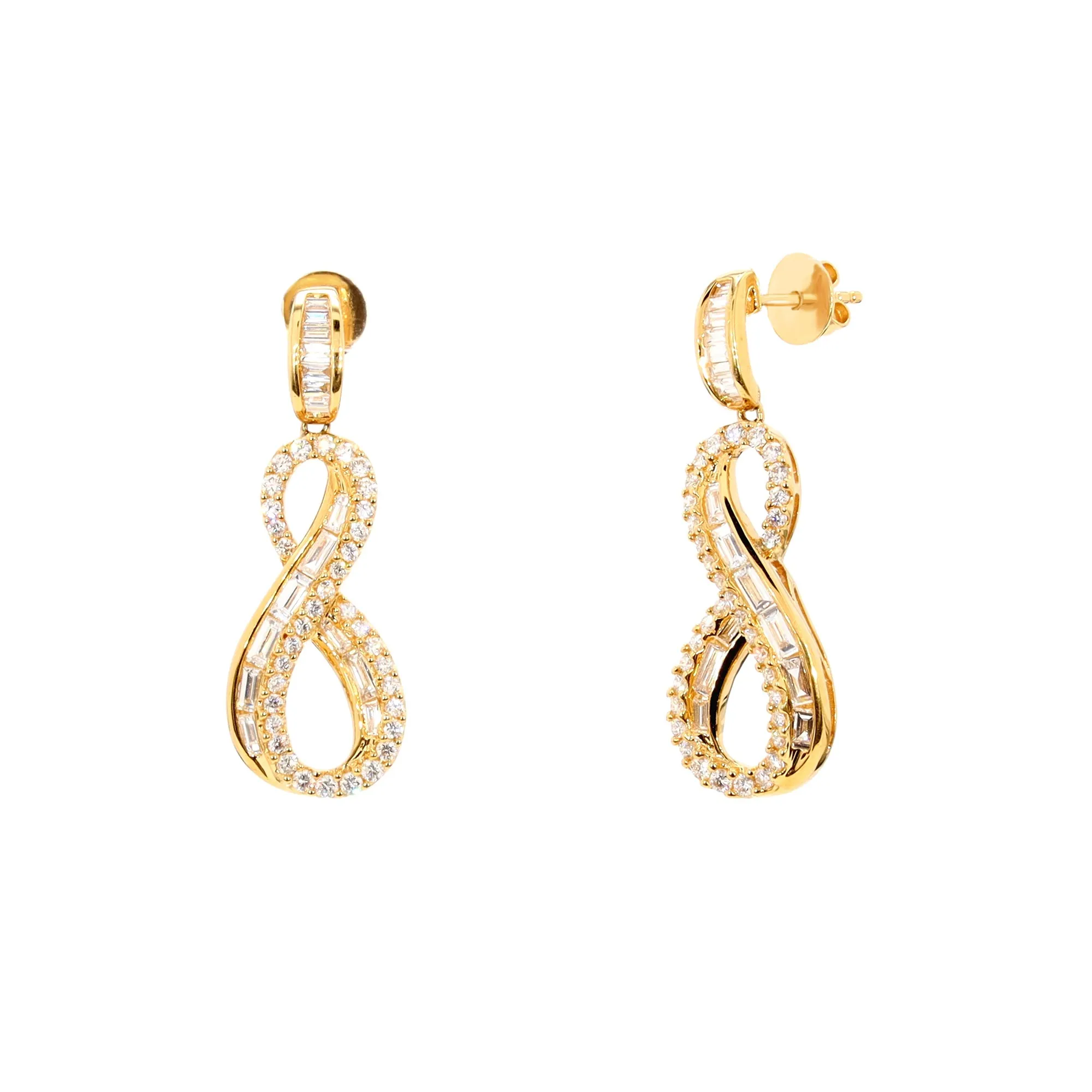 Diamond Infinity Earrings