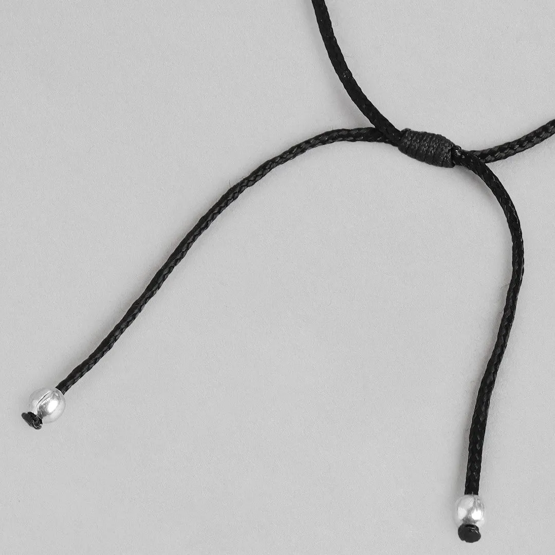 Dolphin Rhodium Plated 925 Sterling Silver Thread Anklet