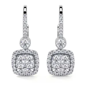Drop Earrings with Diamond Accents