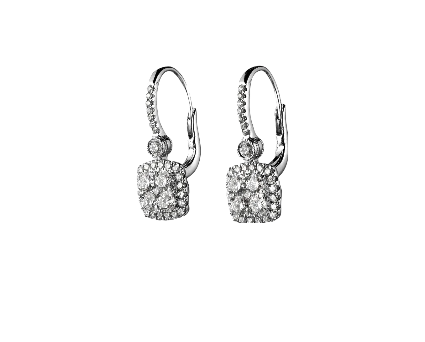 Drop Earrings with Diamond Accents