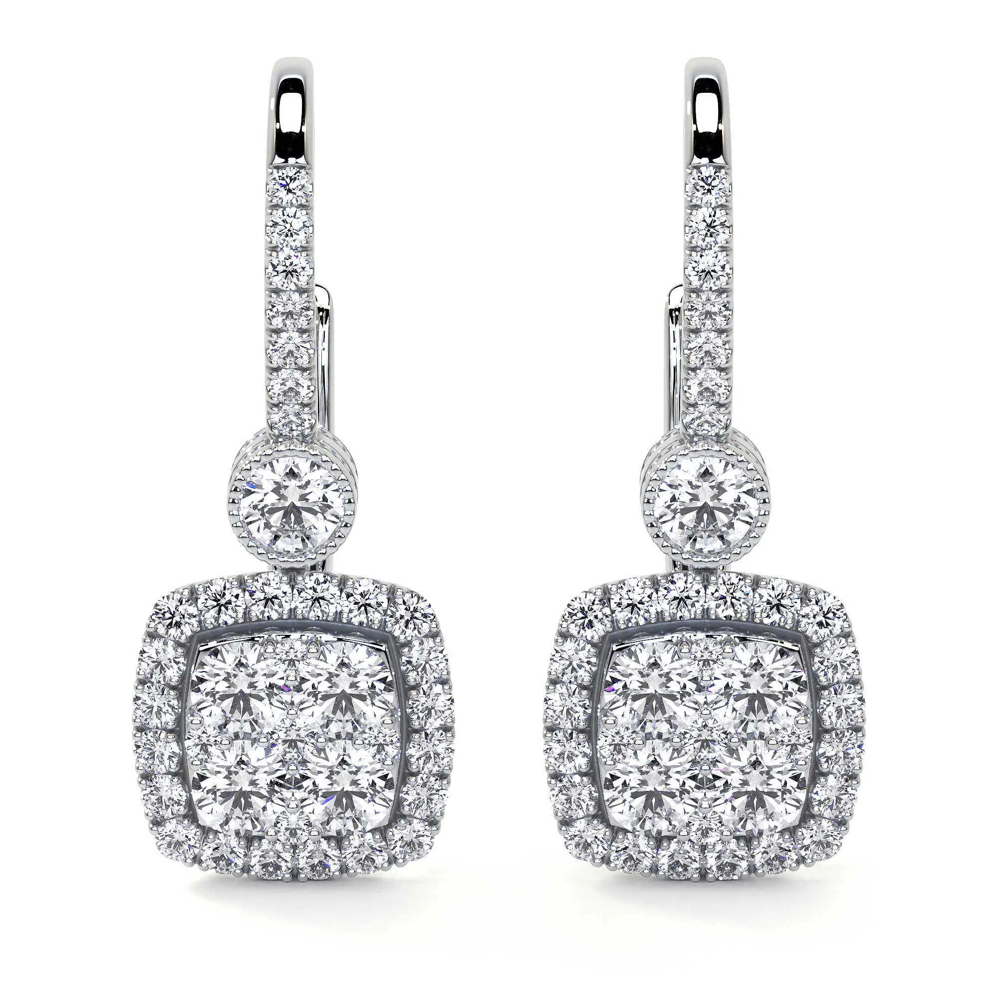 Drop Earrings with Diamond Accents